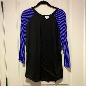 Lularoe Randy raglan top 3/4 sleeve